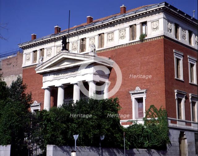 Exterior view of the Royal Spanish Academy of the Language in Madrid.
