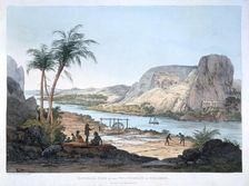 Exterior View of the Two Temples at Ybsambul Egypt, 1820. Artist: Agostino Aglio