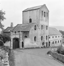 Exterior view of an unidentified watermill in Batheaston, Avon, 1945. Artist: Eric de Maré