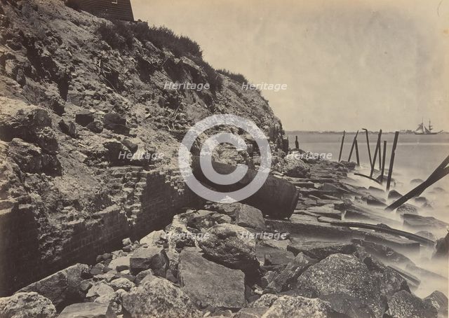 Exterior View of Fort Sumpter, 1860s. Creator: George N. Barnard.