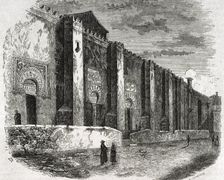 Exterior view of Mosque-Cathedral of Cordoba, Andalusia, Spain, 1852. Creator: Coderch
