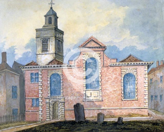 Exterior view of St Anne and St Agnes, City of London, c1810.    Artist: William Pearson