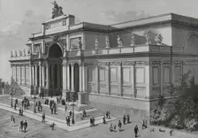 Exterior view, Palazzo delle Esposizioni, Rome, Italy, 1883. Creator: Bernardo Rico