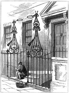 Extinguishers in Berkeley Square, London, 1891