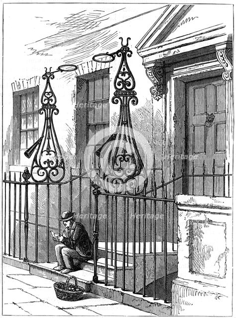 Extinguishers in Berkeley Square, London, 1891. Artist: Unknown
