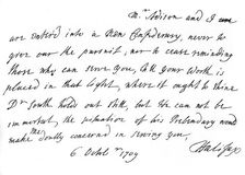 Extract of a letter from Lord Halifax to Dean Swift, with promises of promotion, 1709, (1840). Artist: Charles Montague