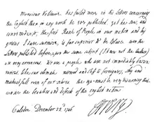 Extract of a letter from Lord Orrery to Dr Birch, 1746, (1840).Artist: John Boyle, Earl of Corke and Orrery