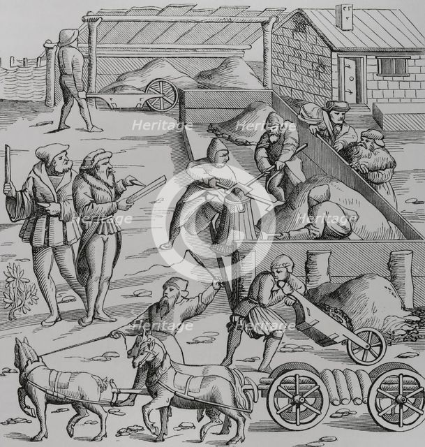 Extraction of metals, 1552, (1878).  Creator: Unknown.