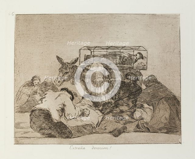 Extraña devocion!; Los Desastres de la Guerra, Madrid 1863. Creator: Francisco Goya.