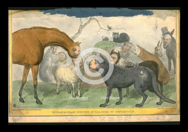 'Extraordinary Meeting of Leaders of Opposition.', 1835. Creator: John Doyle.