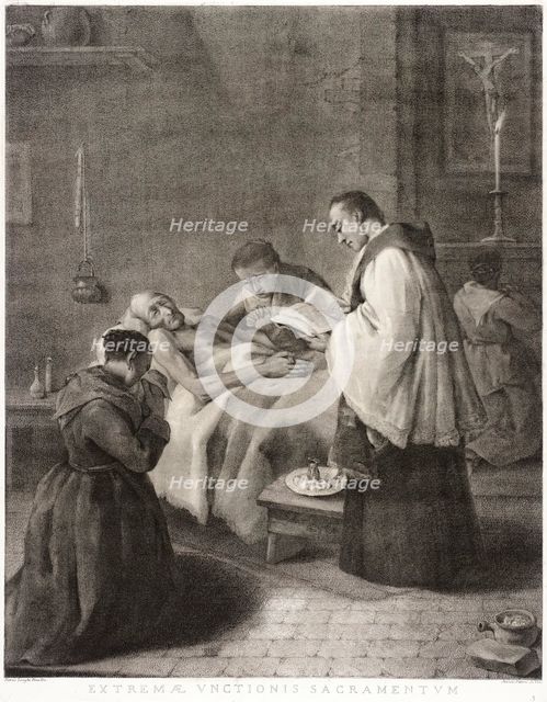 Extreme Unction, c1755. Creators: Marco Alvise Pitteri, Pietro Longhi.