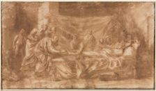 Extreme Unction (recto), 1643-1644. Creator: Nicolas Poussin (French, 1594-1665)
