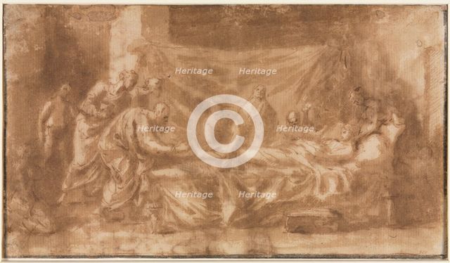 Extreme Unction (recto), 1643-1644. Creator: Nicolas Poussin (French, 1594-1665).