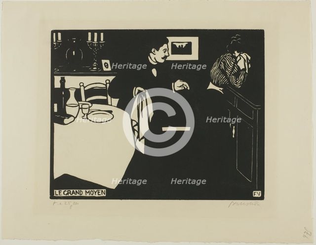 Extreme Measure, plate six from Intimacies, 1898. Creator: Félix Vallotton.