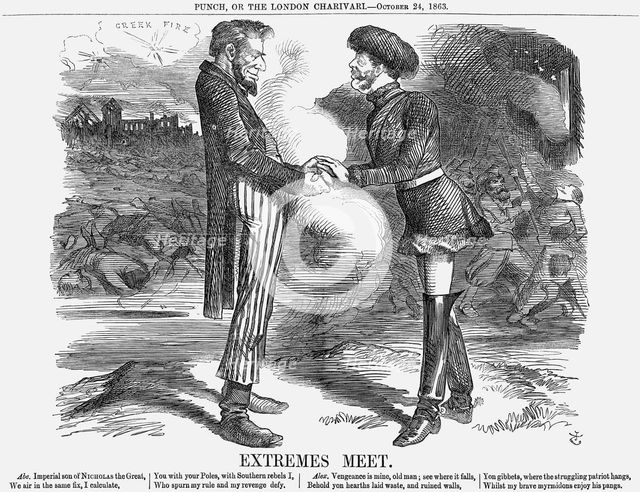 'Extremes Meet', 1863. Creator: John Tenniel.