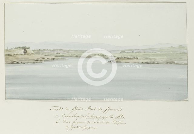 Extremity of the great port of Syracuse, 1778. Creator: Louis Ducros.