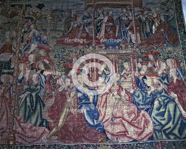 Exaltation of Saint Joseph, in a tapestry preserved in the Cathedral of Tarragona.