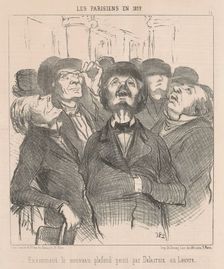 Examinant le nouveau plafond ..., 19th century. Creator: Honore Daumier