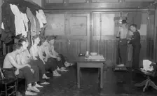 Examining naval volunteers, between c1915 and c1920. Creator: Bain News Service