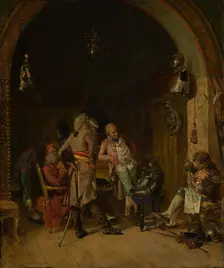 Examining Antique Arms, 1870. Creator: José Villegas Cordero