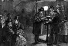 Examining passports, Dieppe, 1871. Creator: Unknown