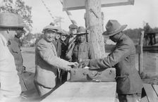 Examining pkges, Camp Upton, Sept 1917. Creator: Bain News Service