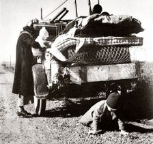 Example of the way that Okies travelled west, 1937. Creator: Unknown