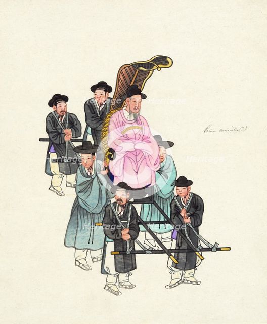 Example of a Roofless Palanquin, c.1890.