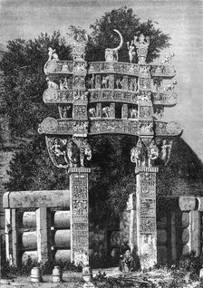 Example of Hindoo Architecture: North Gate of the Temple of Sanchi c1891. Creator: James Grant