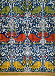 Example of printed Egyptian fabric, pub. 1877. Creator: Emile Prisse d'Avennes (1807-79)