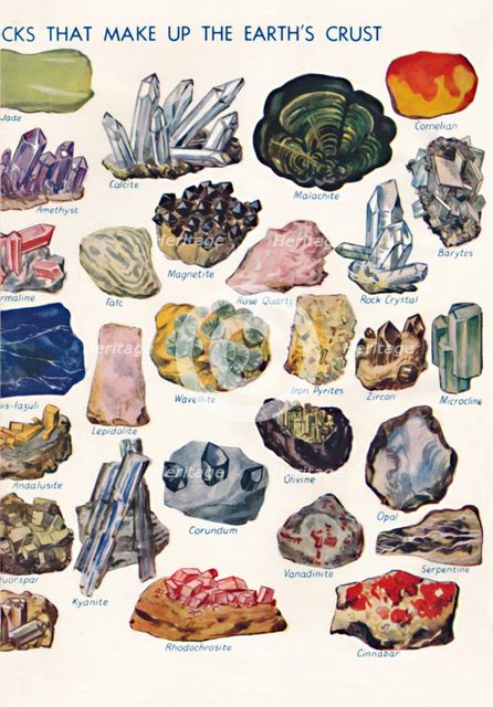 'Examples of the Different Rocks That Make Up The Earth's Crust', 1935. Artist: Unknown.
