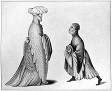 Examples of the houppelande, 14th century, (1910)