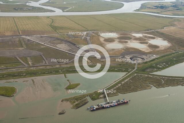 Excavated material from Crossrail, Wallasea Island, Essex, 2014. Creator: Historic England Staff Photographer.