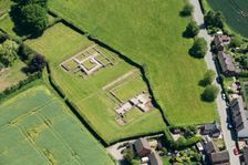 Excavated ruins of a bath house and a mansio, Letocetum Roman town, Wall, Staffordshire, 2017. Creator: Damian Grady