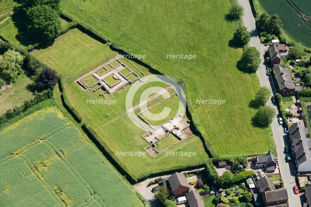 Excavated ruins of a bath house and a mansio, Letocetum Roman town, Wall, Staffordshire, 2017. Creator: Damian Grady.