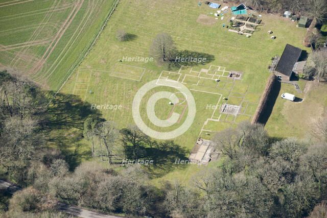 Excavated remains of Rockbourne Roman Villa, West Park, near Fordingbridge, Hampshire, 2016. Creator: Historic England.