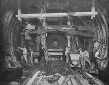 Excavating a tube railway, Great Northern and City Railway, London, c1903 (1903). Artist: Pearson & Son Ltd