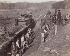 Excavating for "Y" at Devereaux Station, Orange & Alexandria Railroad, 1863. Creator: Andrew Joseph Russell