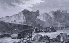 Excavation work at Herculaneum, Italy, 1781. Creator: Guttenberg