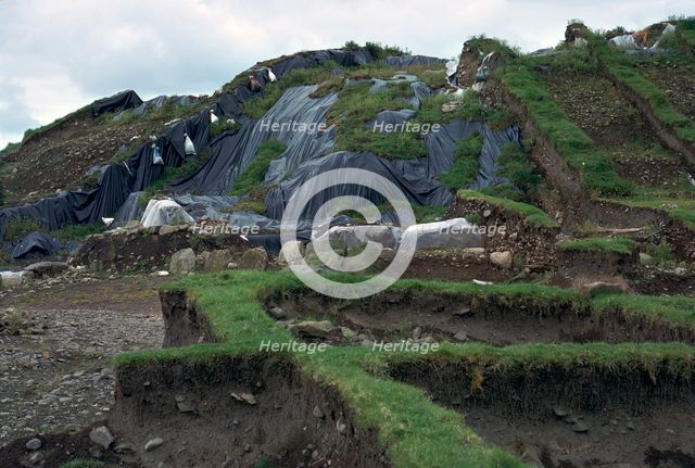 Excavation of a burial mound in County Meath, 33rd century BC. Artist: Unknown