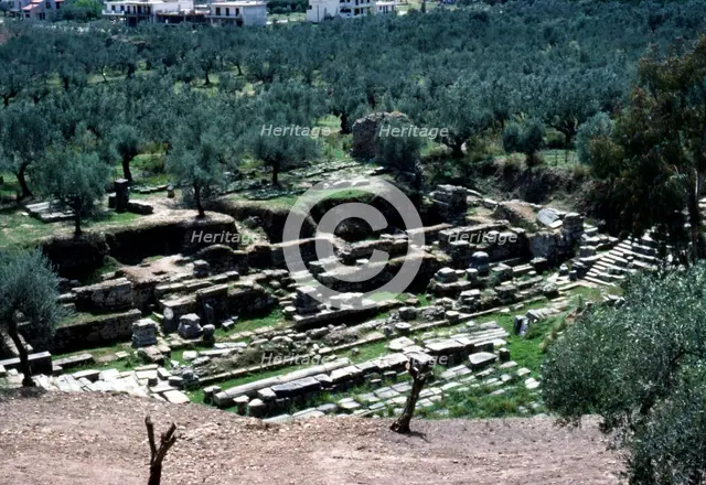 Excavation of  Acropolis of ancient Sparta (Lakedaimon), c20th century.  Artist: CM Dixon.