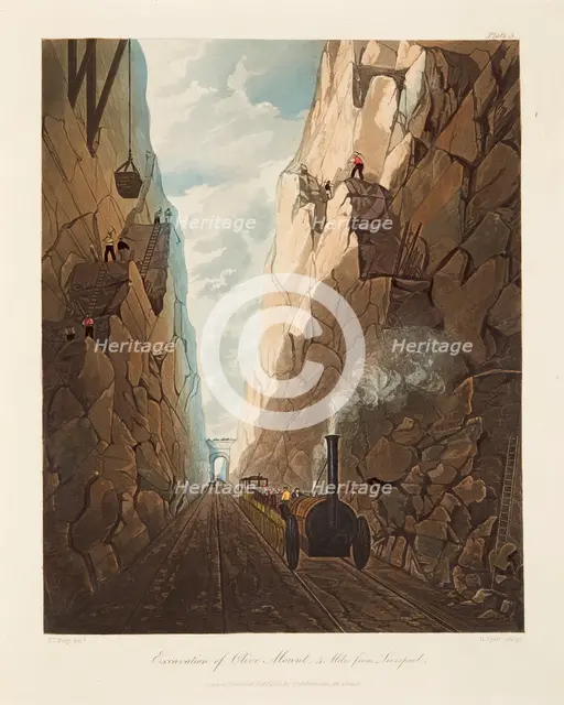 'Excavation of Olive Mount, 4 miles from Liverpool', 1831. Creator: Thomas Talbot Bury.