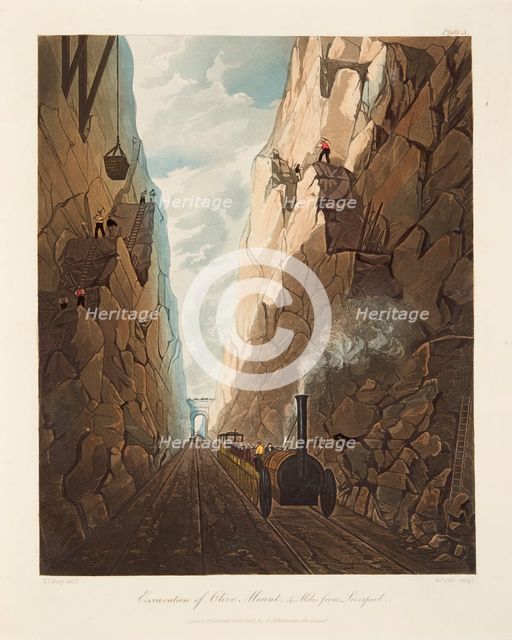 'Excavation of Olive Mount, 4 miles from Liverpool', 1831. Creator: Thomas Talbot Bury.