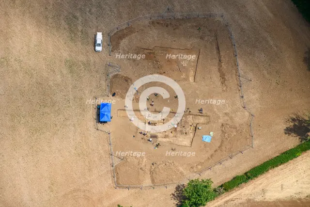 Excavation of Roman villa complex, Rutland, East Midlands, 2022. Creator: Damian Grady.