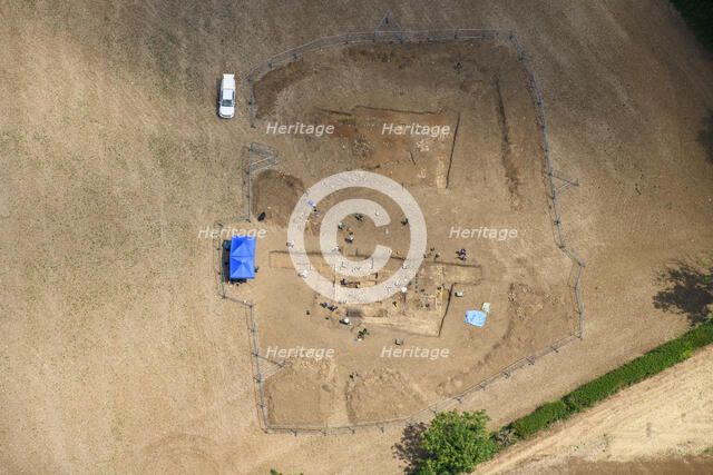 Excavation of Roman villa complex, Rutland, East Midlands, 2022. Creator: Damian Grady.