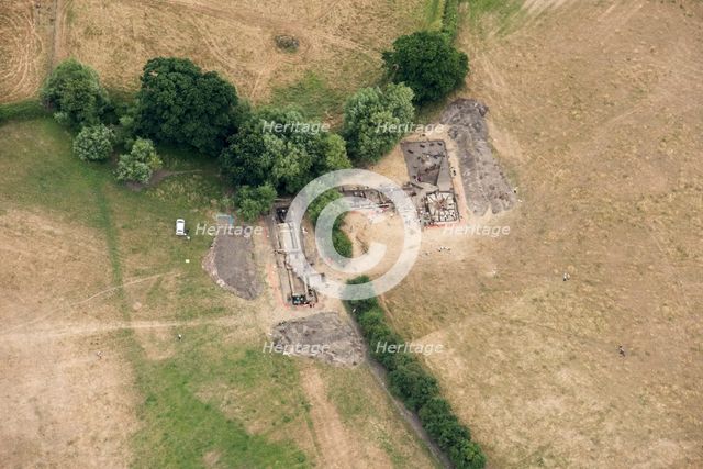 Excavations at Calleva Roman Town, Silchester, Hampshire, 2018. Creator: Damian Grady.