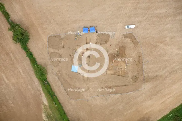 Excavations at Rutland Roman Villa, Rutland, 2022. Creator: Damian Grady.