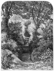 Excavations of an ancient cemetery at Helmingham, 1864. Creator: Unknown