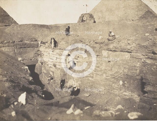Excavations near the Sphinx, 1853. Creator: John Beasley Greene.