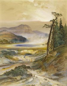 Excelsior Geyser, Yellowstone Park, 1873. Creator: Thomas Moran